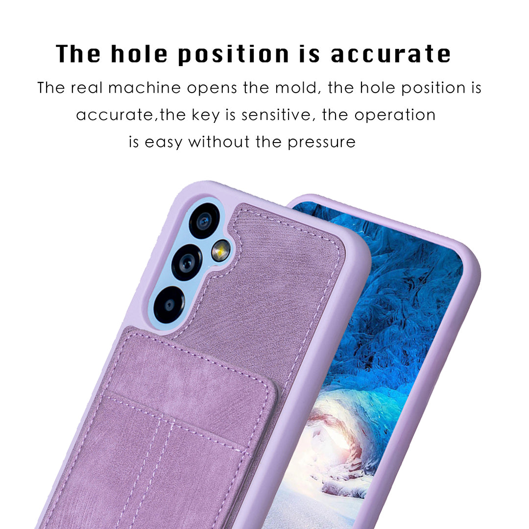 BF28 For Samsung Galaxy A14 4G 5G Card Slots Matte PU Leather Coated TPU Phone Cover Shockproof Kickstand Case BF28 For Samsung Galaxy A14 4G 5G Card Slots Matte PU Leather Coated TPU Phone Cover Shockproof Kickstand Case